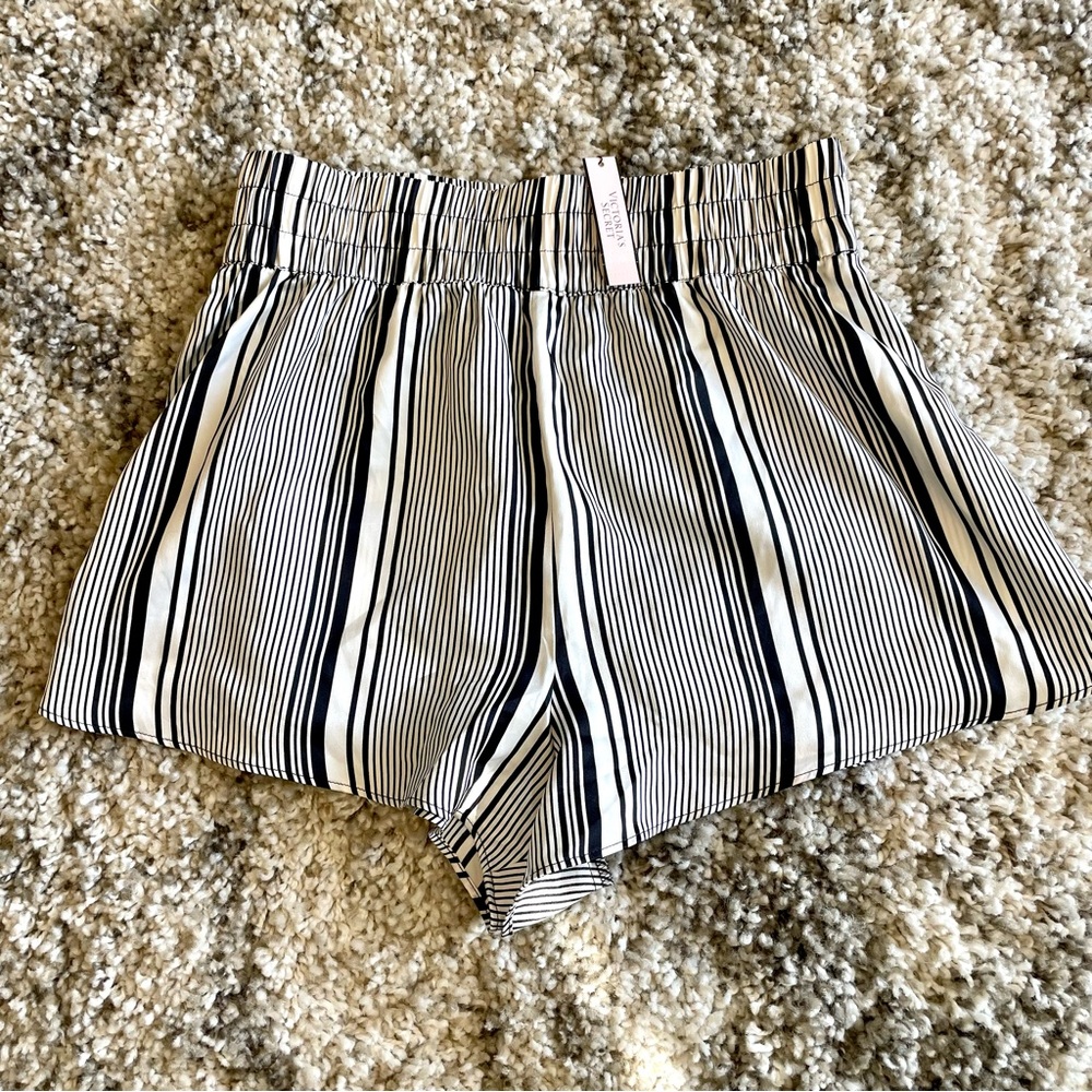 Victoria's Secret Satin Stripe Pajama Sleep Shorts XS NWT